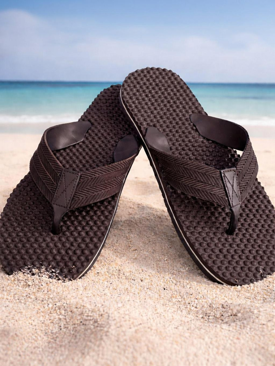 Image of BreeZy Men Men's Comfort Flip Flops Soft Cushion Massager Lightweight Casual Slippers Flip Flops