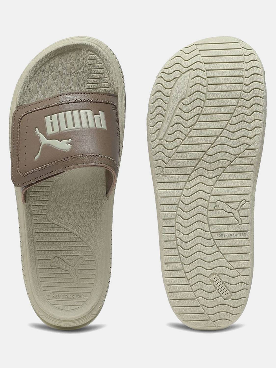 PUMA Men SoftridePro 24 V Res Slides Brown - Image 4