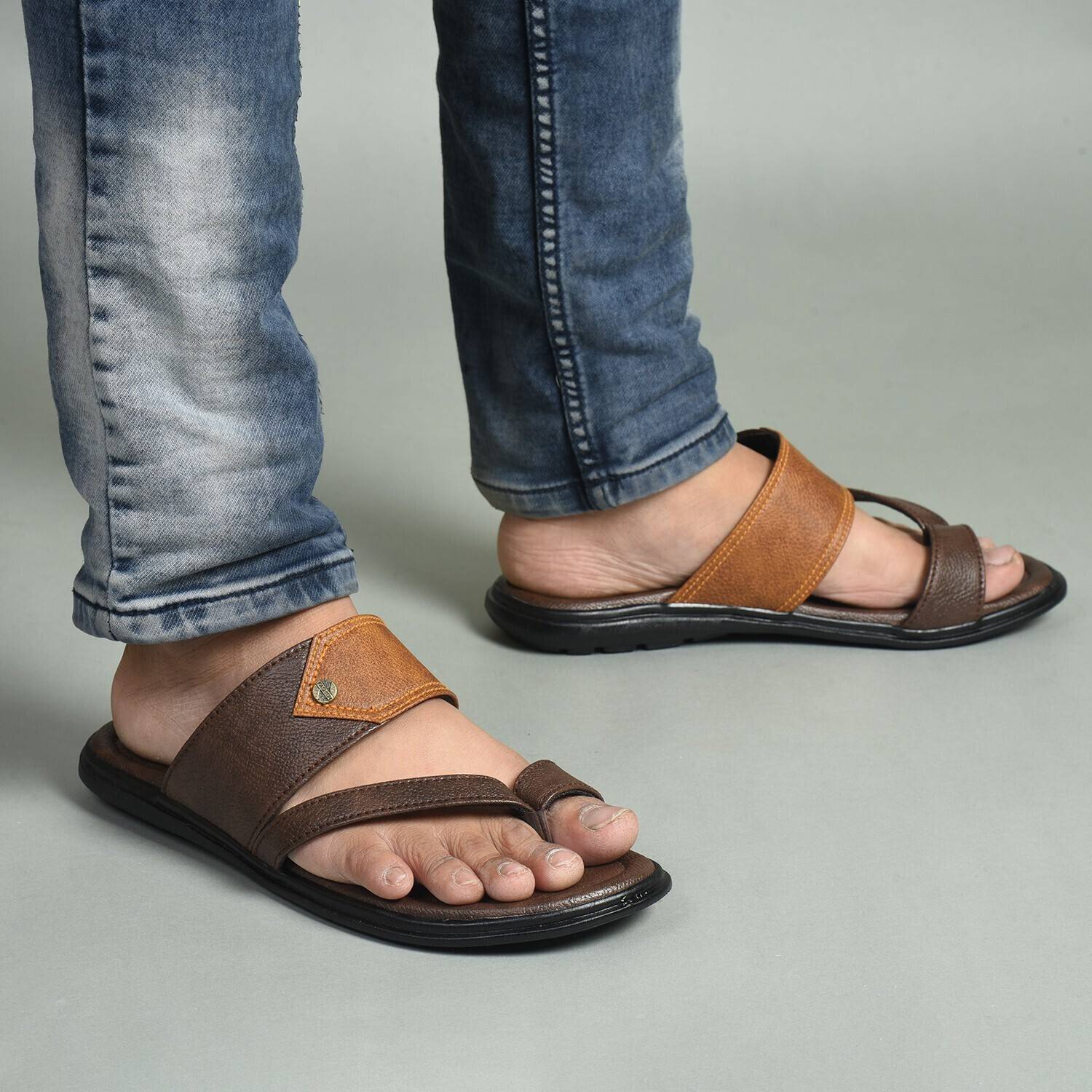 CALIBREL Men Brown Slippers - Image 2