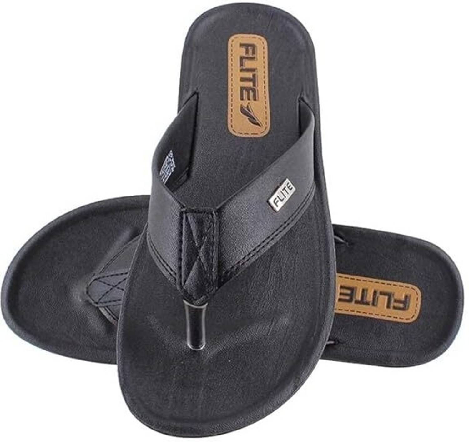 FLITE Men Black Slippers - Image 3