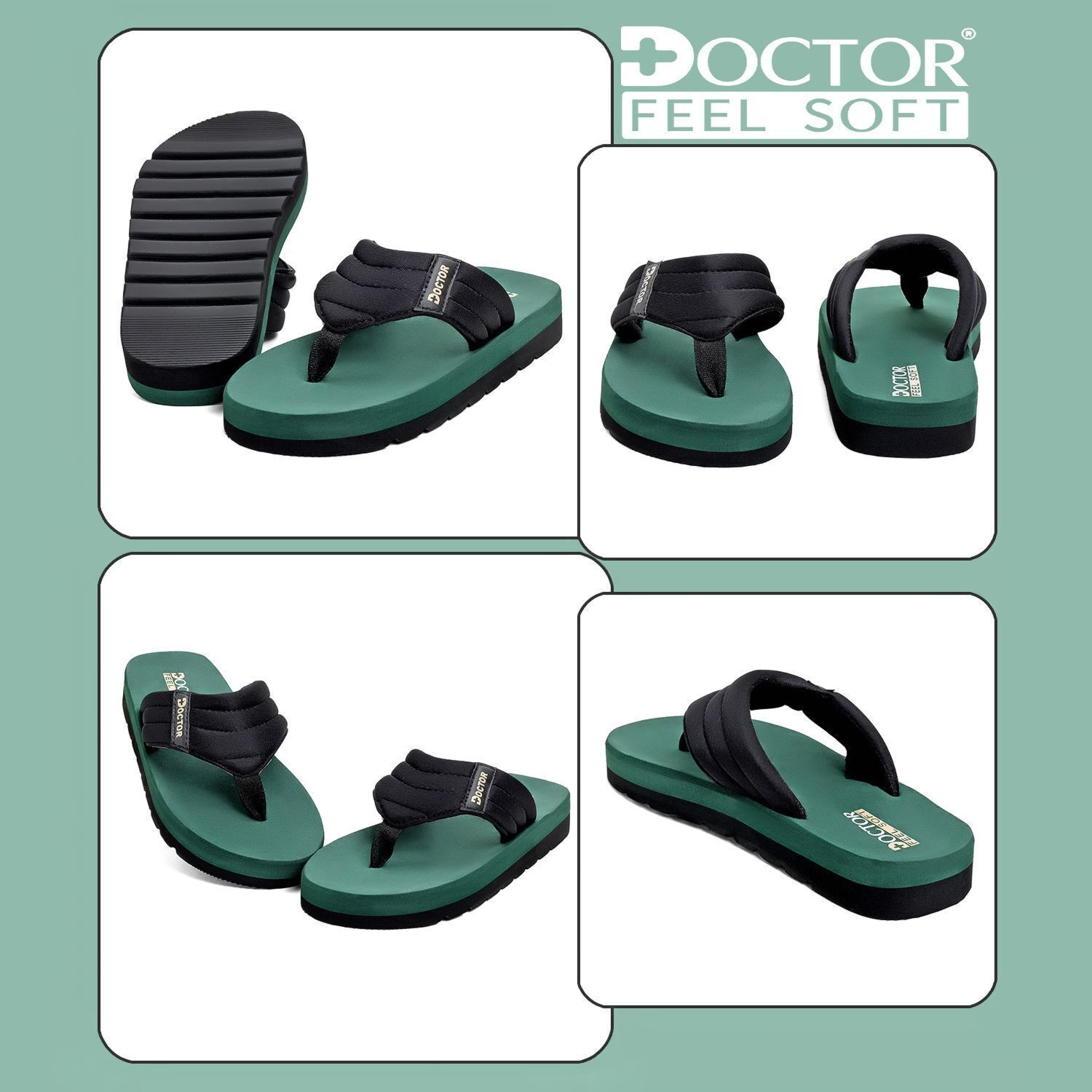 Image of DOCTOR FEEL SOFT Men Slippers Soft Sole Lightweight Design for Comfortable All Day Use Wear! Slippers