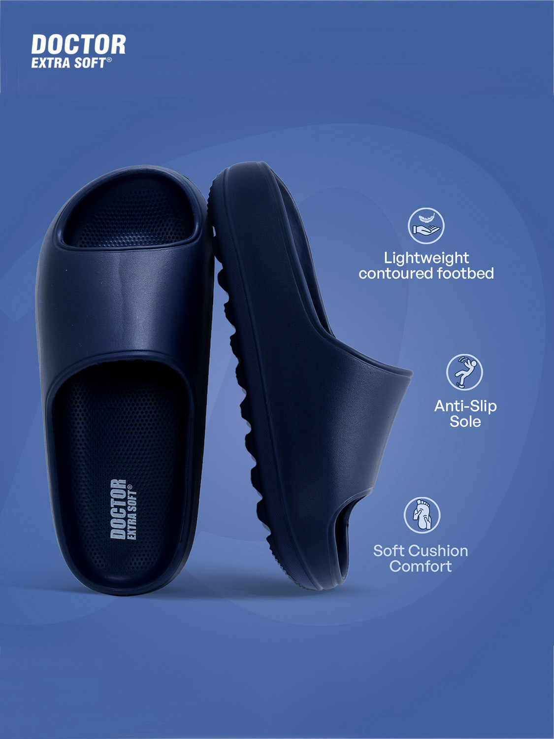Image of DOCTOR EXTRA SOFT Women Classic Ultra Soft,Cushion FootBed Comfortable&LightWeight Waterproof Flip Flops Slides