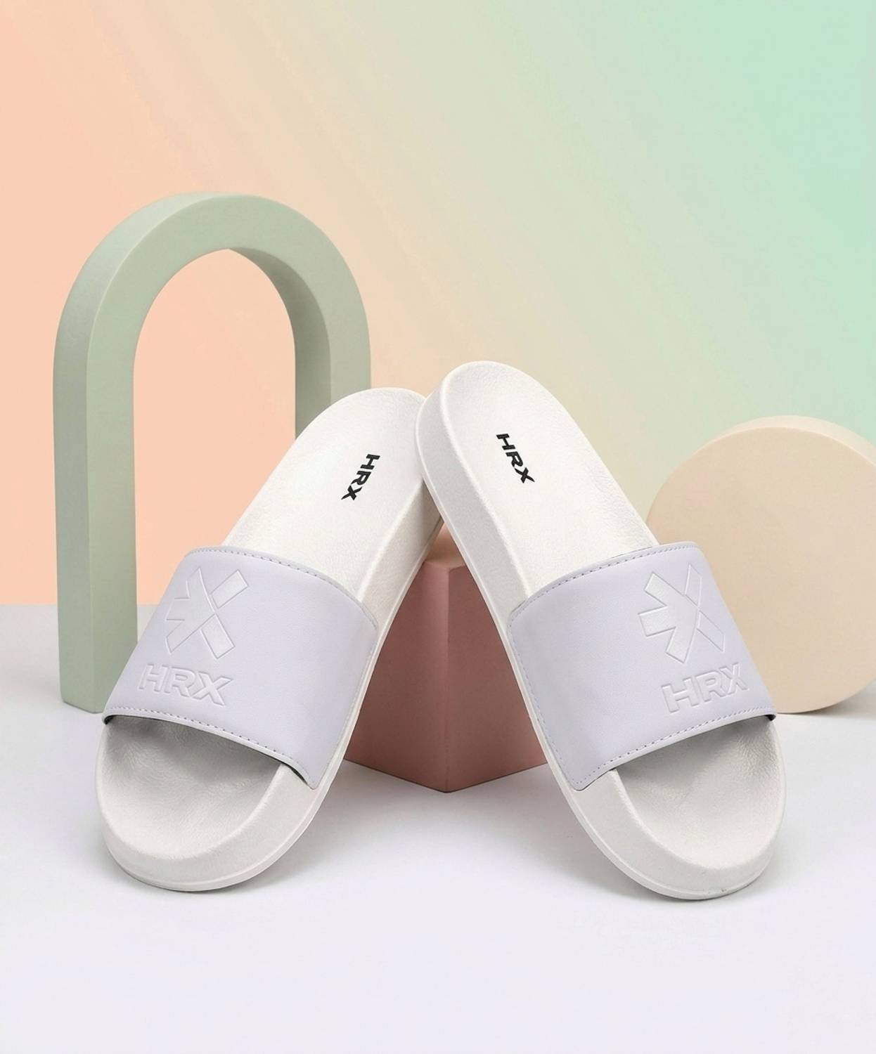 HRX Men Slides White