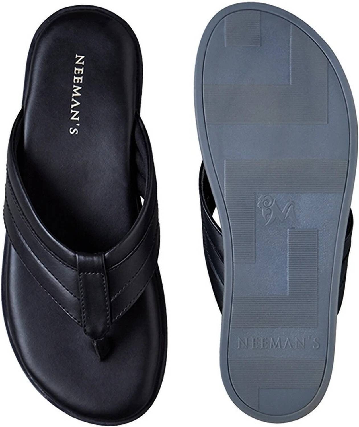 Neemans Men Black Flip Flops - Image 4