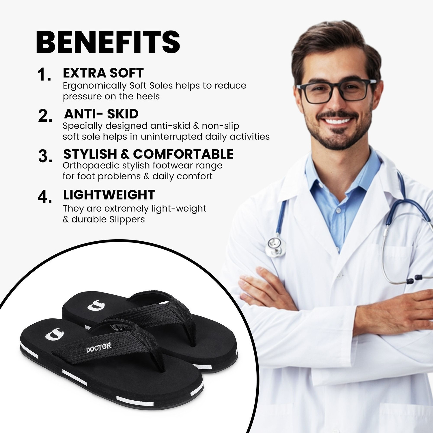 Image of DOCTOR EXTRA SOFT Men Slippers
