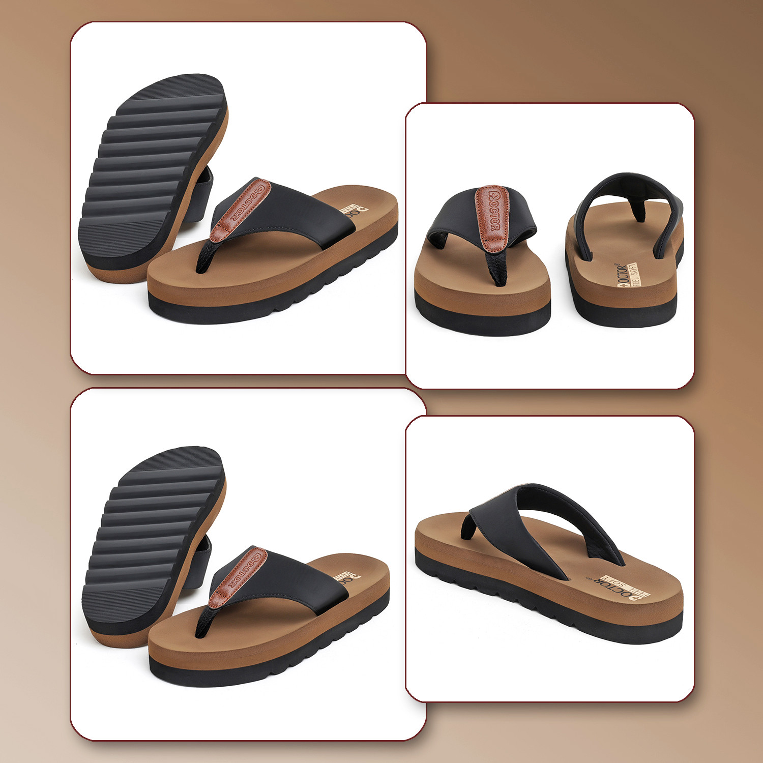 Image of DOCTOR FEEL SOFT Men Men Orthopedic Slippers for Men Flexible Soft Cushion Sole Slippers Slippers