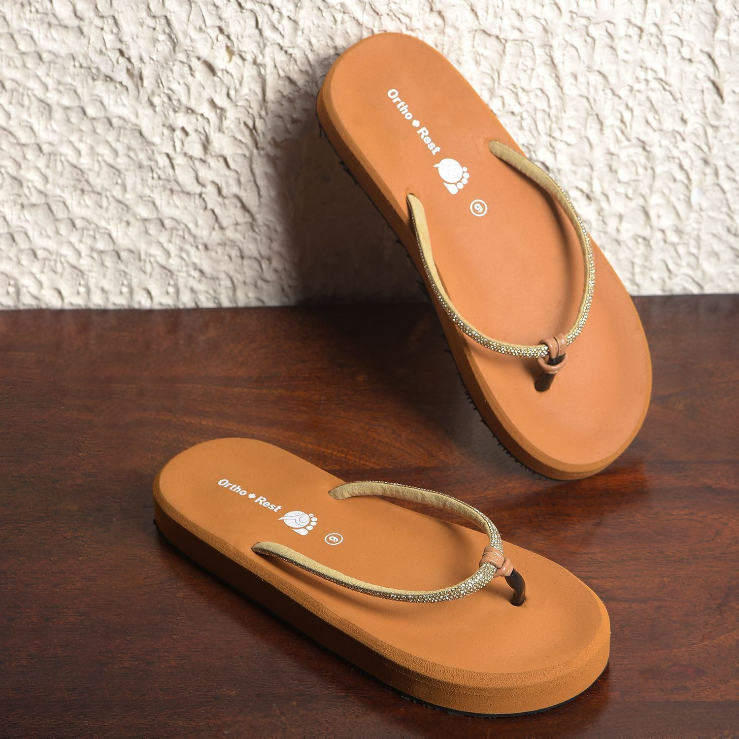 Image of Ortho + Rest Women Women Doctor Soft MCR Ortho Comfort Lightweight Slippers for Heel & Joint Pain Flip Flops