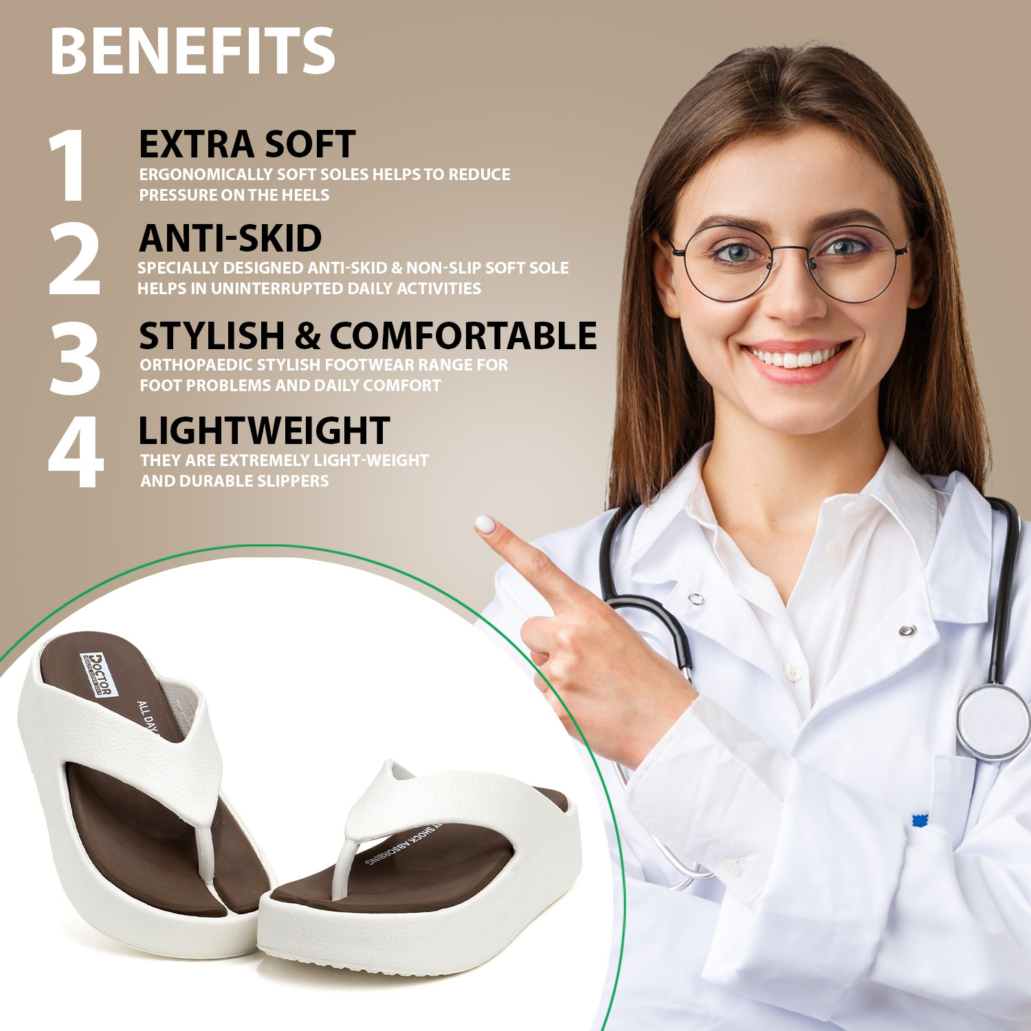 Image of Doctor Health Super Soft Women Newly Launch|Classic Ultra Soft|Cushion|Comfort|Premium|Stylish Slippers