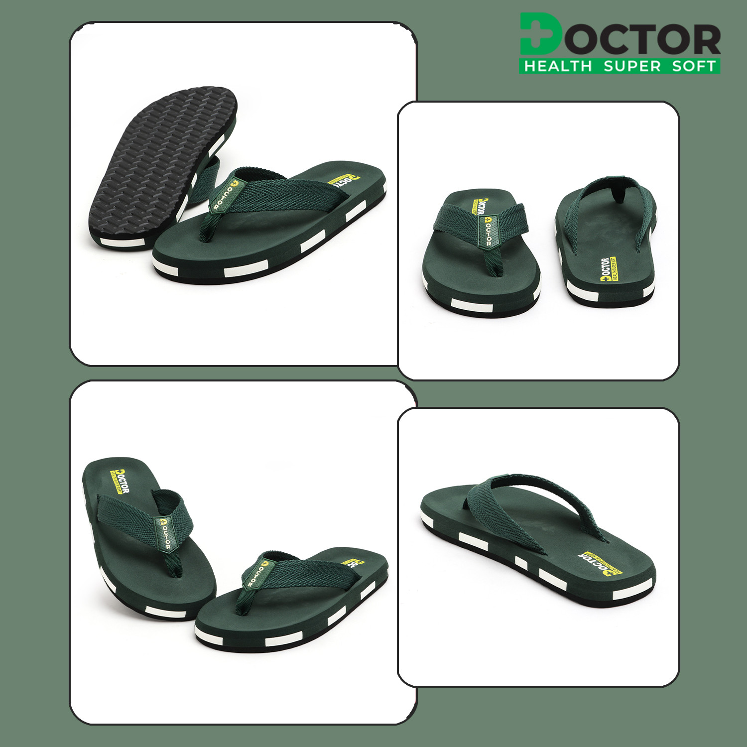 Image of Doctor Health Super Soft Men Men's Orthopedic Slippers | Soft Cushion, Lightweight, Doctor Recommended Design Slippers