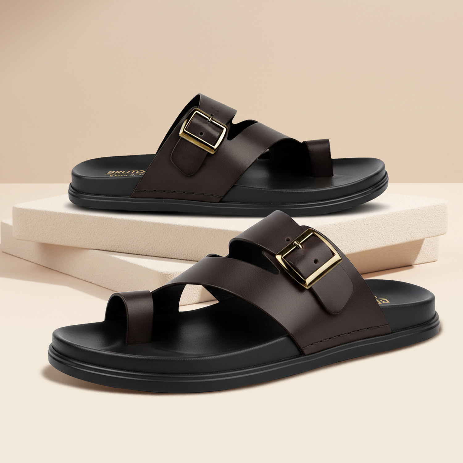 Image of BRUTON Men Ortho | Extra Soft | Comfort Toe | Acupressure | Comfortable Slides
