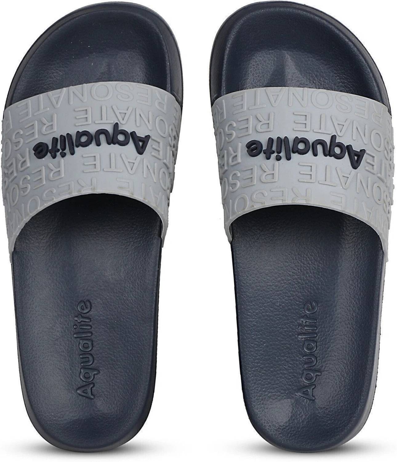 Aqualite Men Gray Slides - Image 2