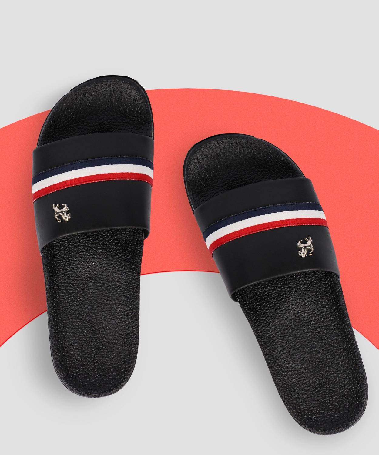 Foot Print Men Slides Black - Image 5