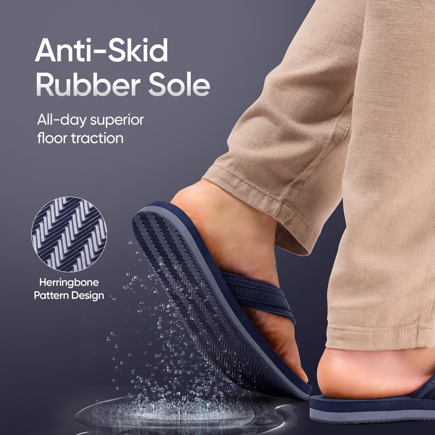 Image of Frido Unisex Cloud Comfort Orthopedic Soft Home Chappal with Anti-Skid Sole Slippers