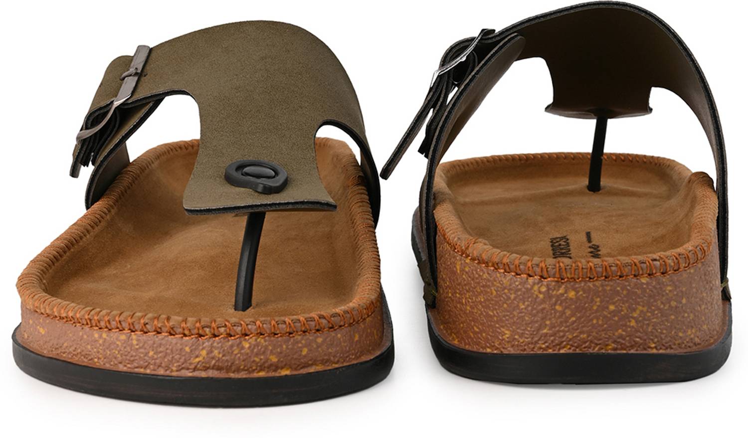 ALBERTO TORRESI Men Green Flip Flops - Image 4