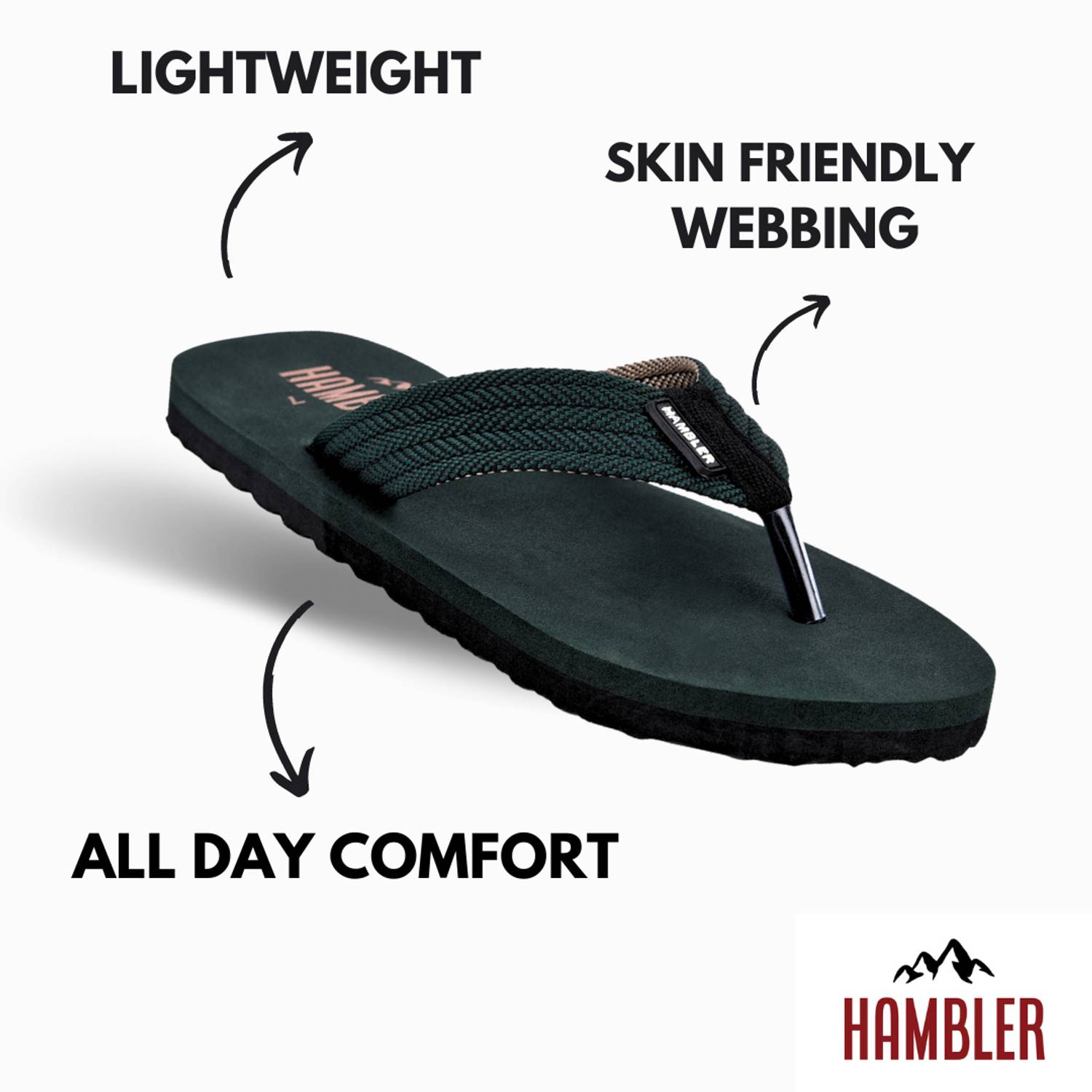 Hambler Men's Extra Soft Lightweight Flip Flops - Image 2