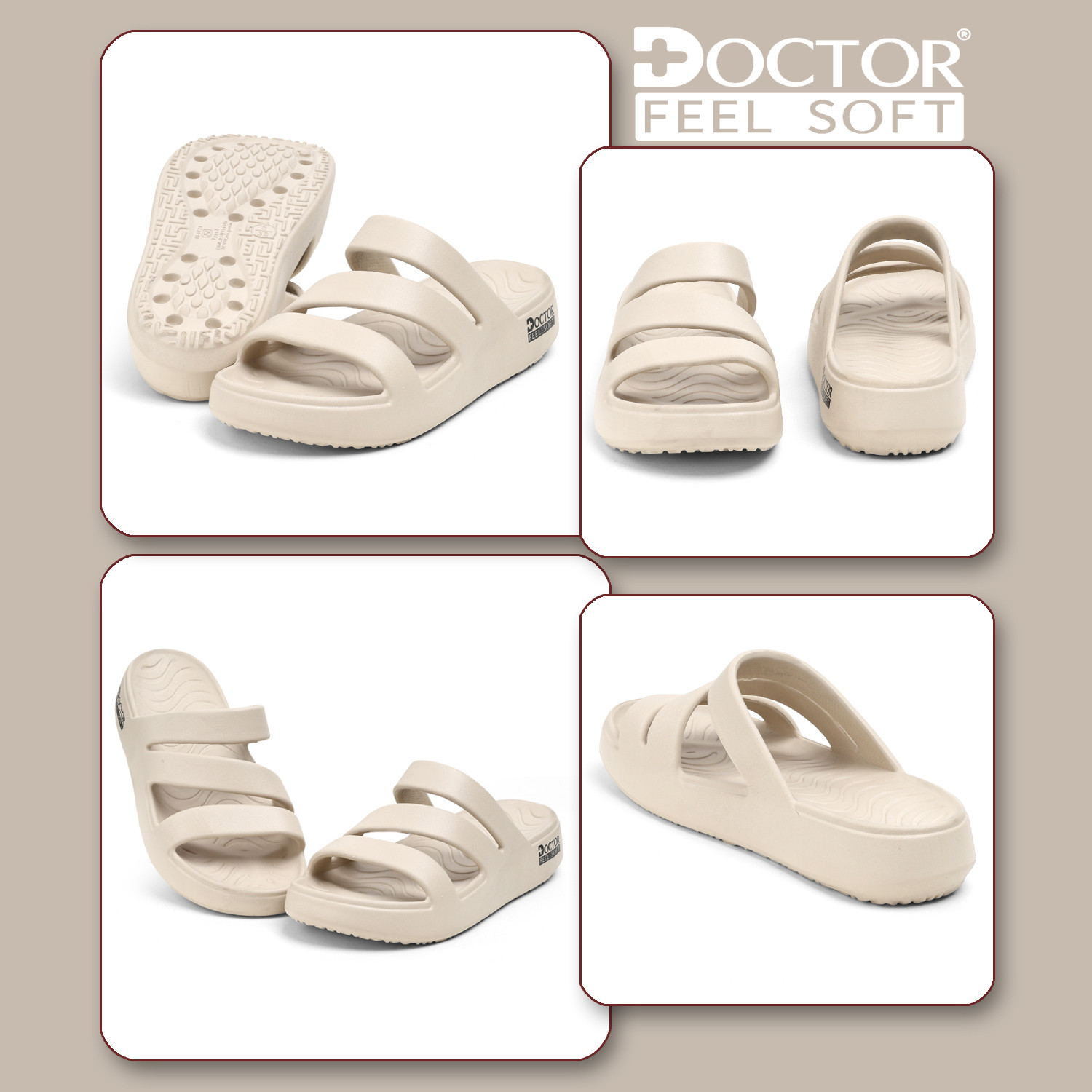 Image of DOCTOR FEEL SOFT Women Slippers with Soft Cushion Sole for Daily Wear Comfort and Support Everyday! Slippers