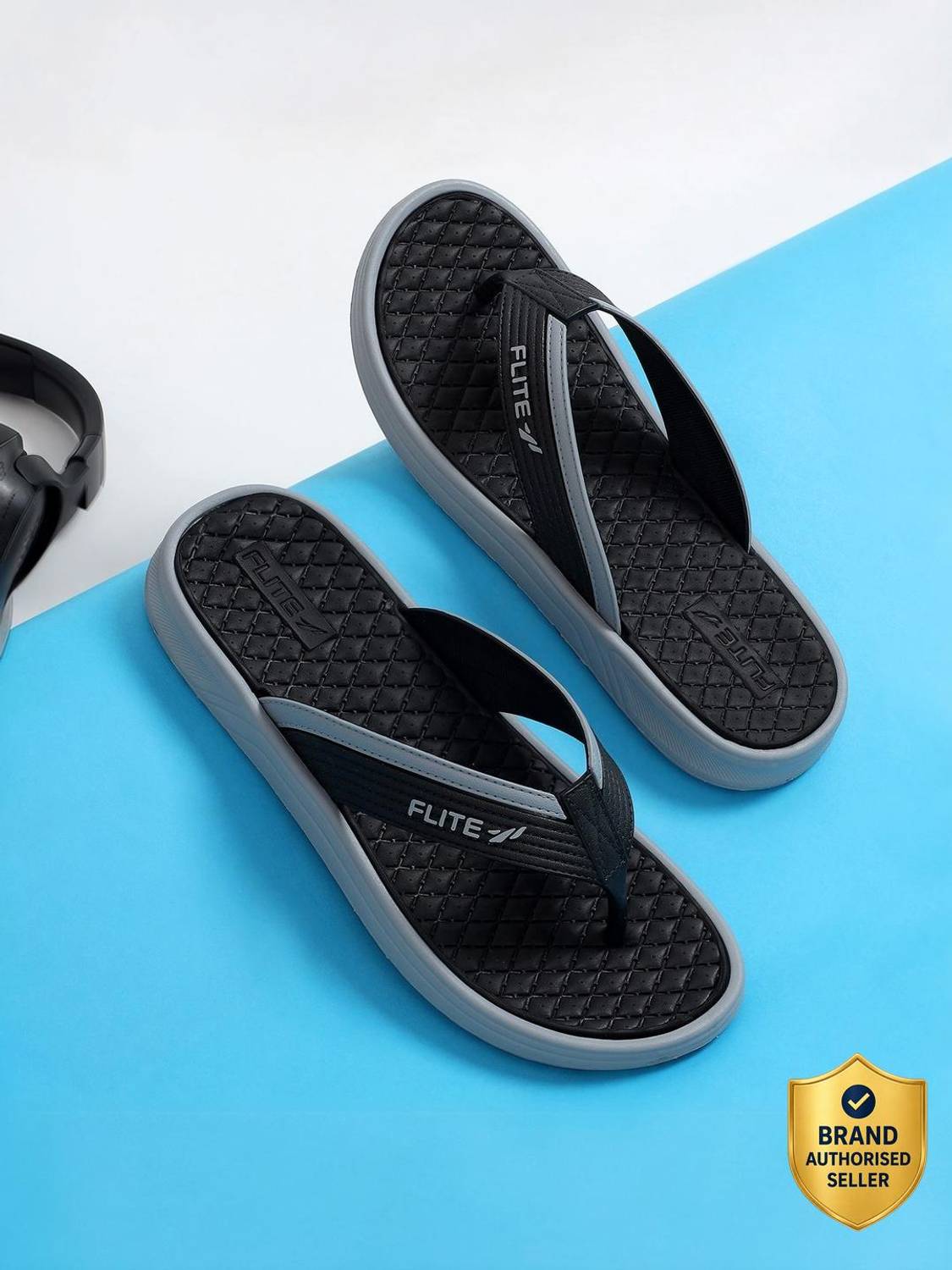 FLITE Men Gray Flip Flops - Image 1