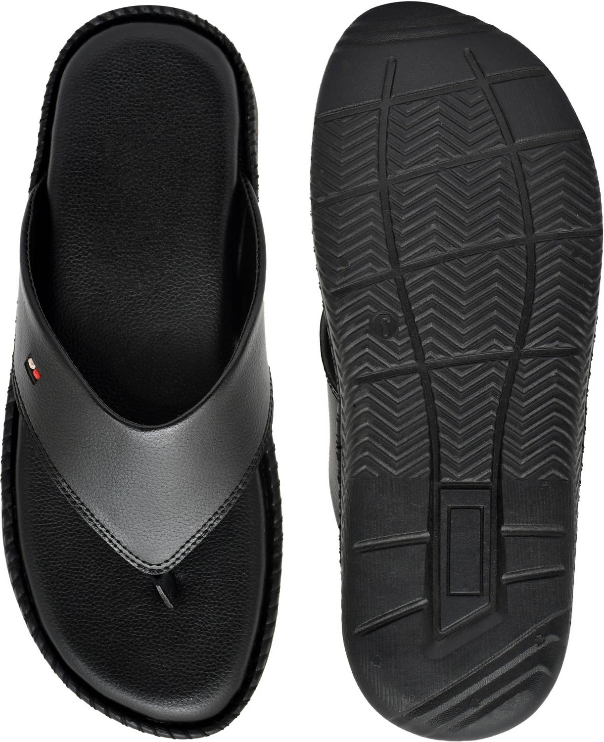 BUKARO Men Black Flip Flops - Image 4