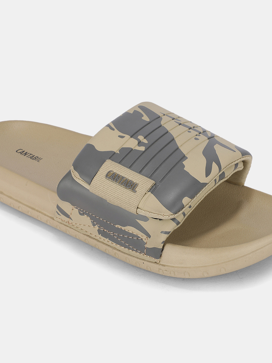 Image of CANTABIL Men Slides (Beige, 9)