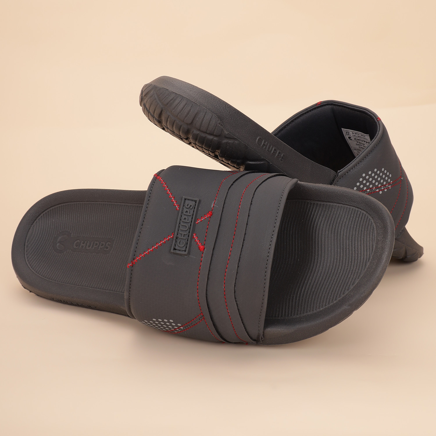 Image of Chupps Men Falcon Orthopaedic Everyday Comfort Cushioned AntiSkid Slides