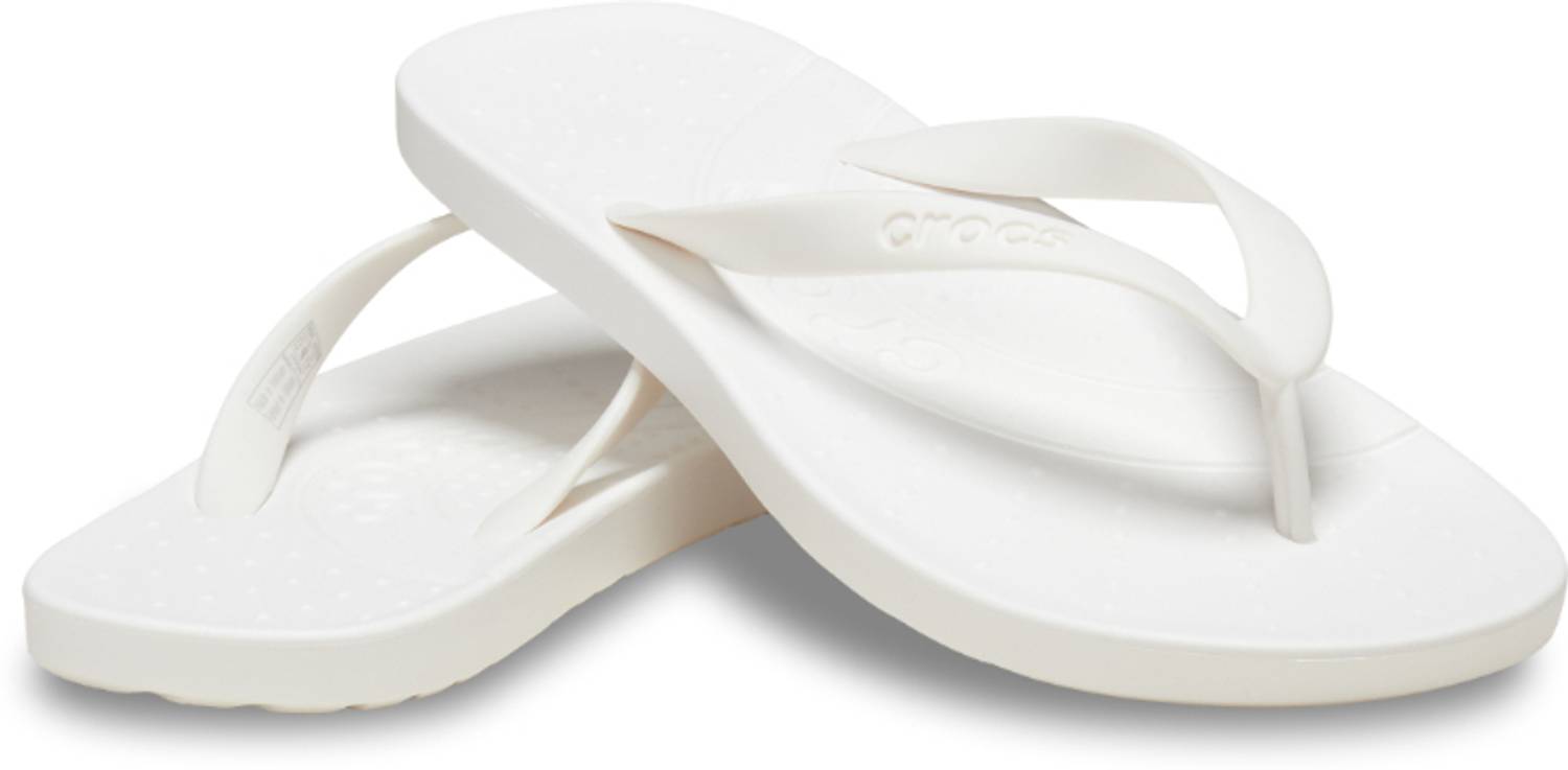 CROCS Unisex ESSENTIALS Flip Flops White - Image 4