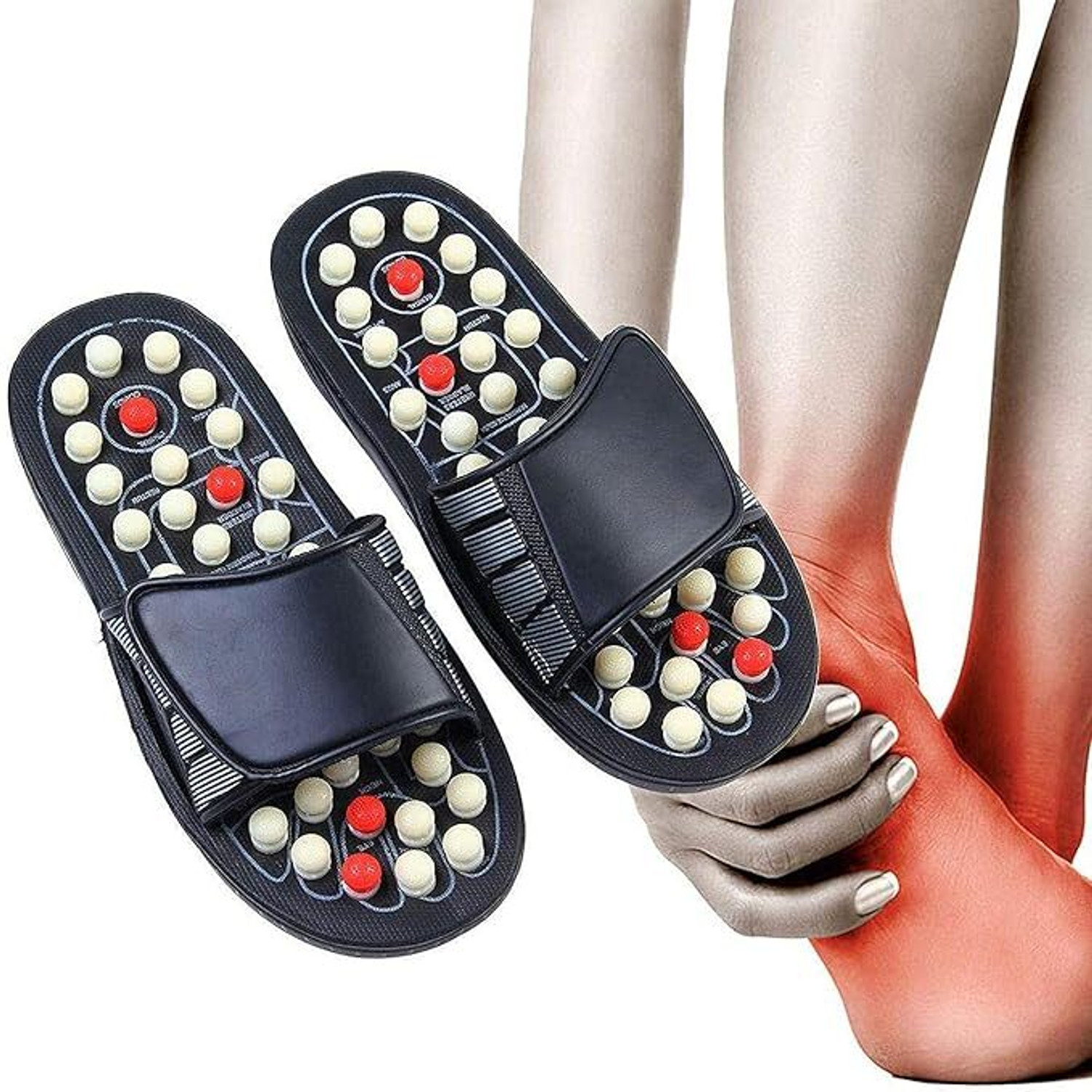 Image of Cyne Men Acupressure Therapy Foot massager Full body blood Circulation slippers (unisex) Flip Flops