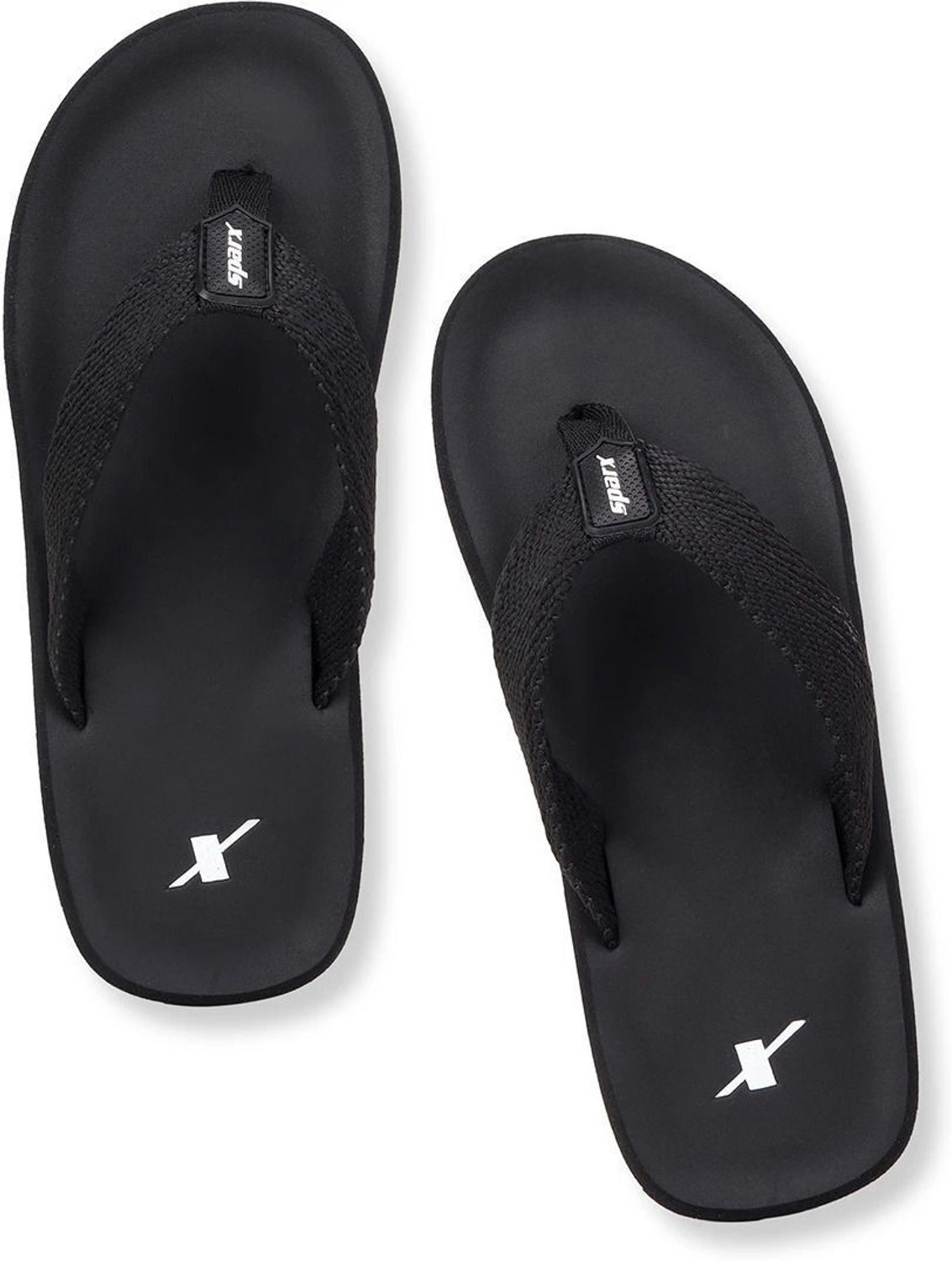Image of Sparx Men Flip Flops (Black, White, 8)