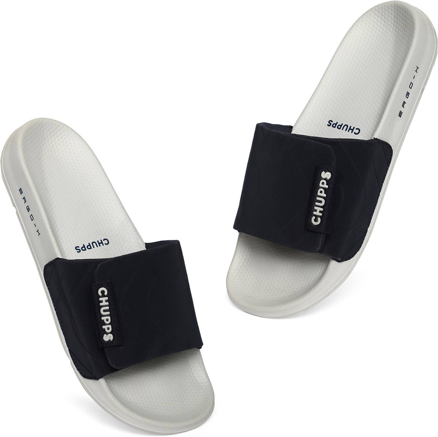 Chupps Men Flow Navy & Blue & Grey Slides - Image 3
