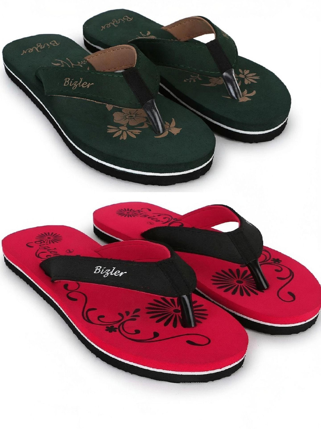 Image of BIZLER Women Soft Ortho Slippers | Lightweight, Non-Slip & Stylish Daily Wear Flip Flops