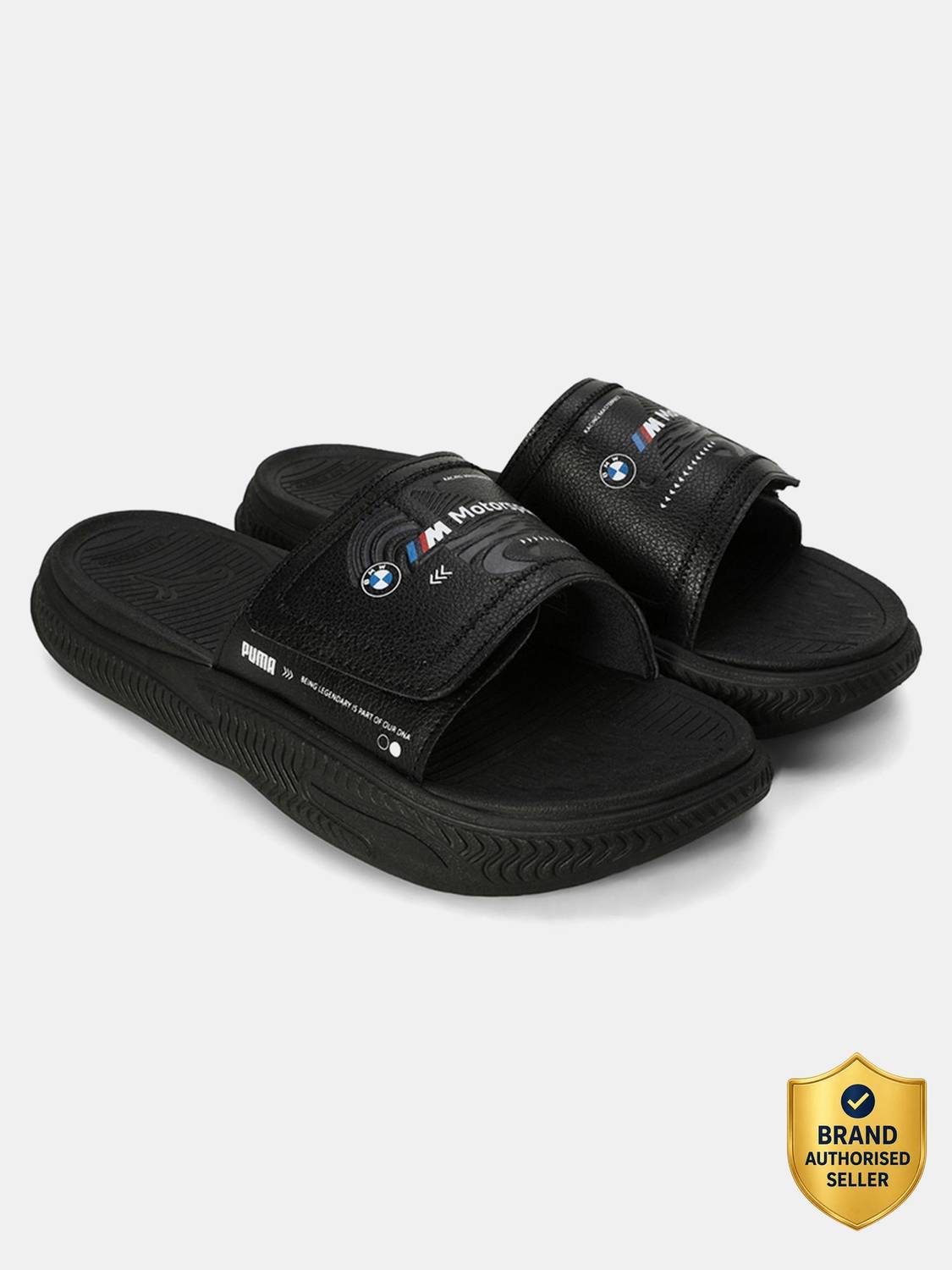PUMA Men BMW MMS Softride Slide 2.0 Flip Flops Black