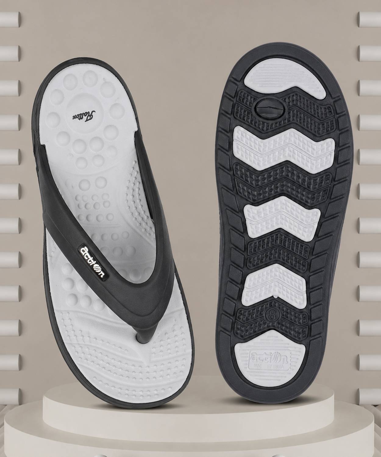action Men HRAN-24 Black Slippers - Image 1