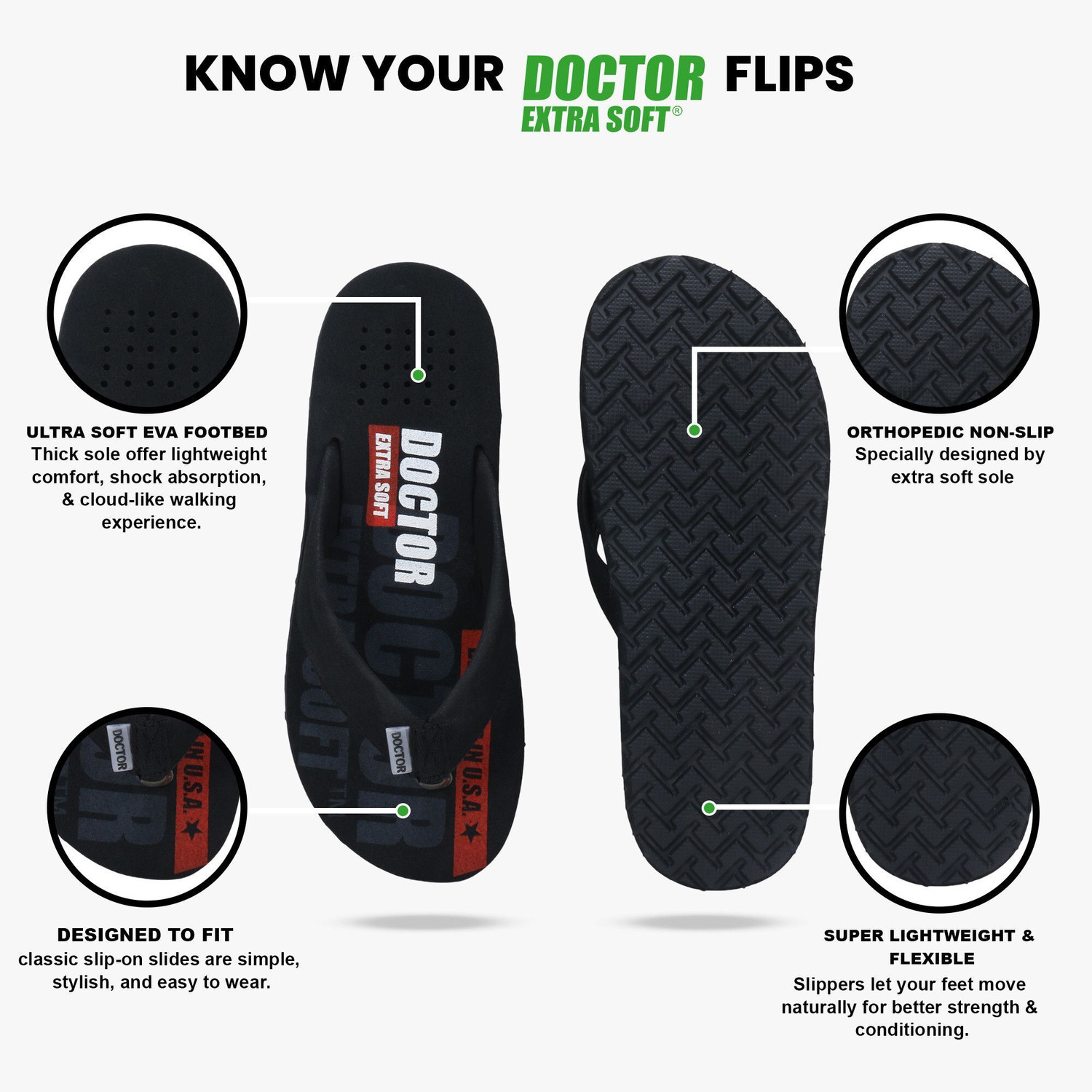 Image of DOCTOR EXTRA SOFT Men Orthopaedic and Diabetic Super Fitting Comfort Flip-Flop for daily use D-31 Slippers