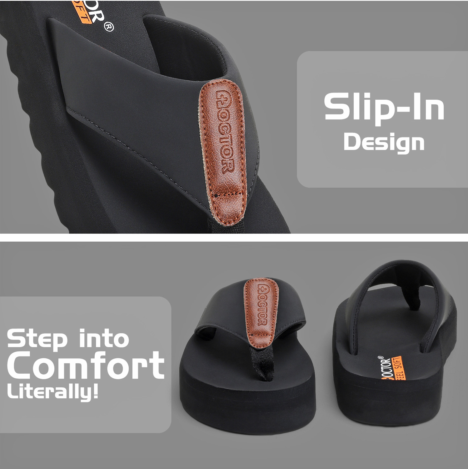 Image of DOCTOR FEEL SOFT Men Men Orthopedic Slippers for Men Flexible Soft Cushion Sole Slippers Slippers