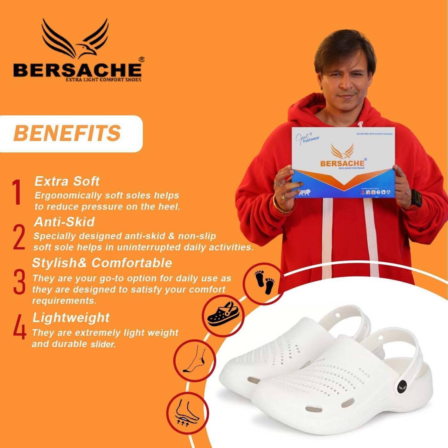 BERSACHE Men Slides White - Image 2