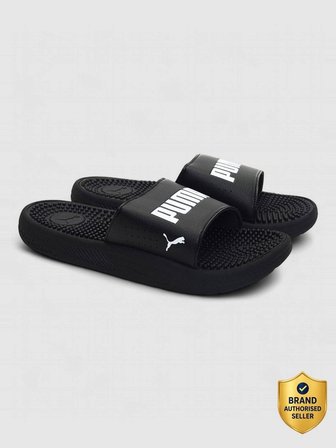 PUMA Men Softride Slide Massage Slides Black