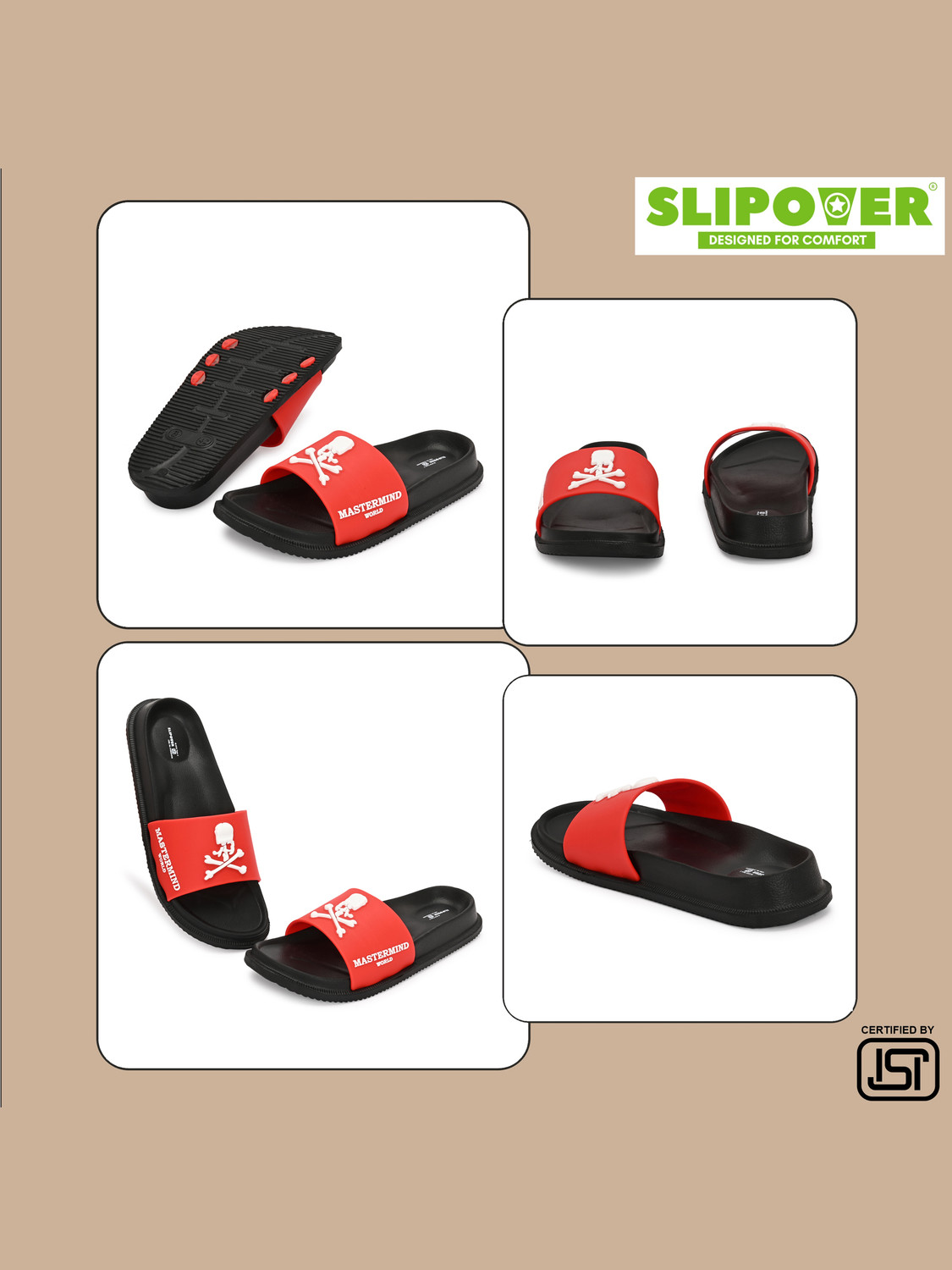 Image of slipover Men Soft Trendy Comfortable Chappal Casual Lightweight Men Slippers for Daily Wear Slides