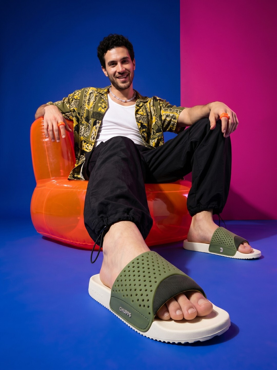 Image of Chupps Men Dink Ergo-X Orthopedic Sliders Slides