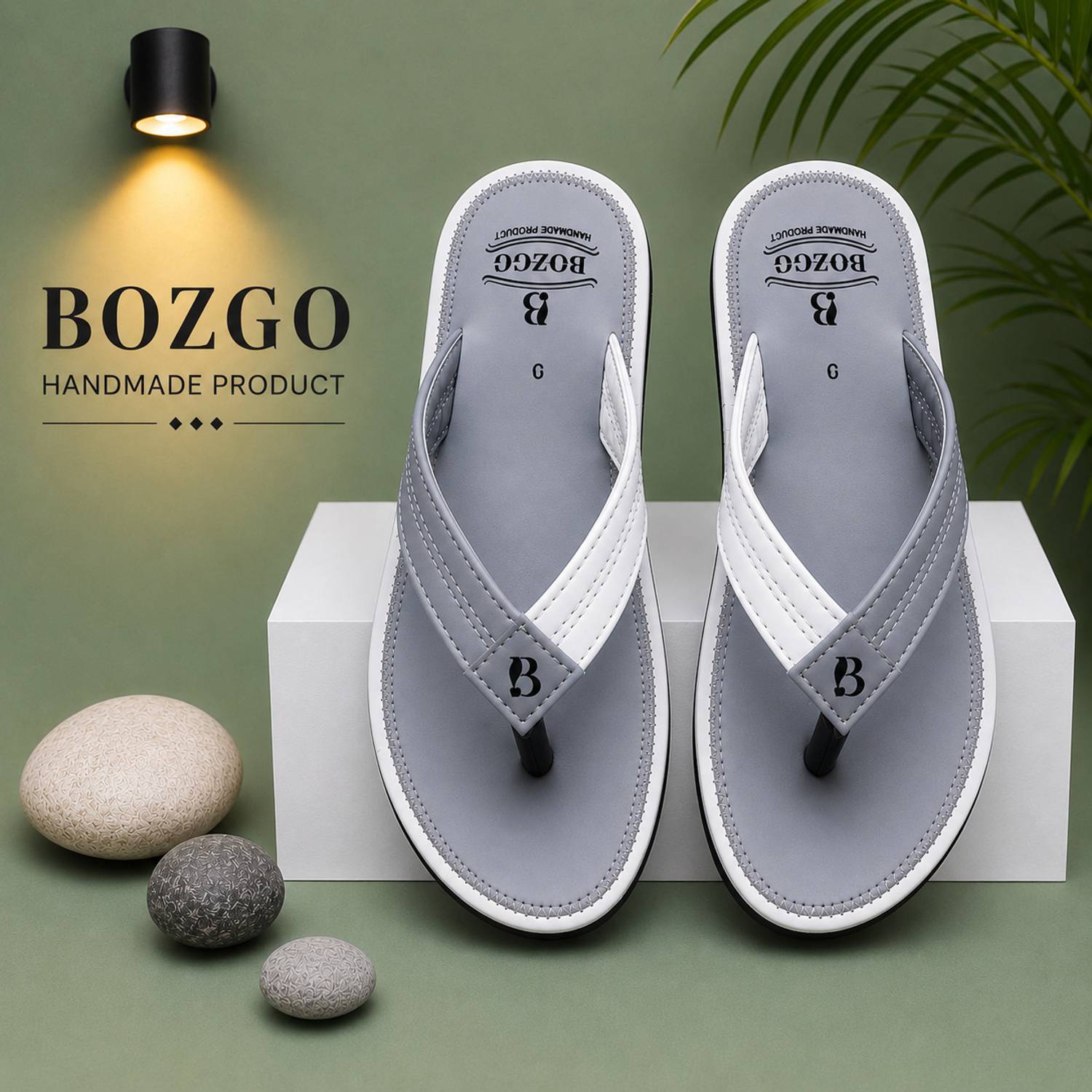 Bozgo Men Gray Flip Flops - Image 5