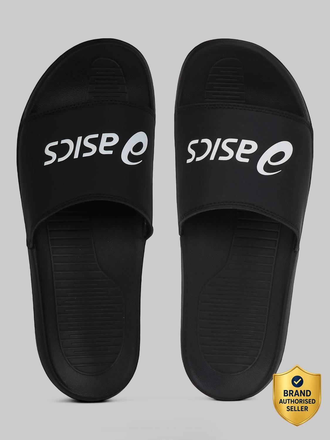 Asics Men Black Slides - Image 1
