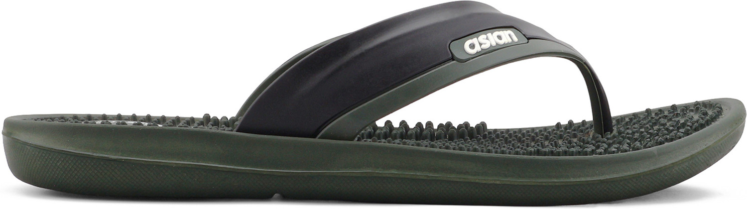Image of asian Men Flip Flops (Olive, Black, 6)