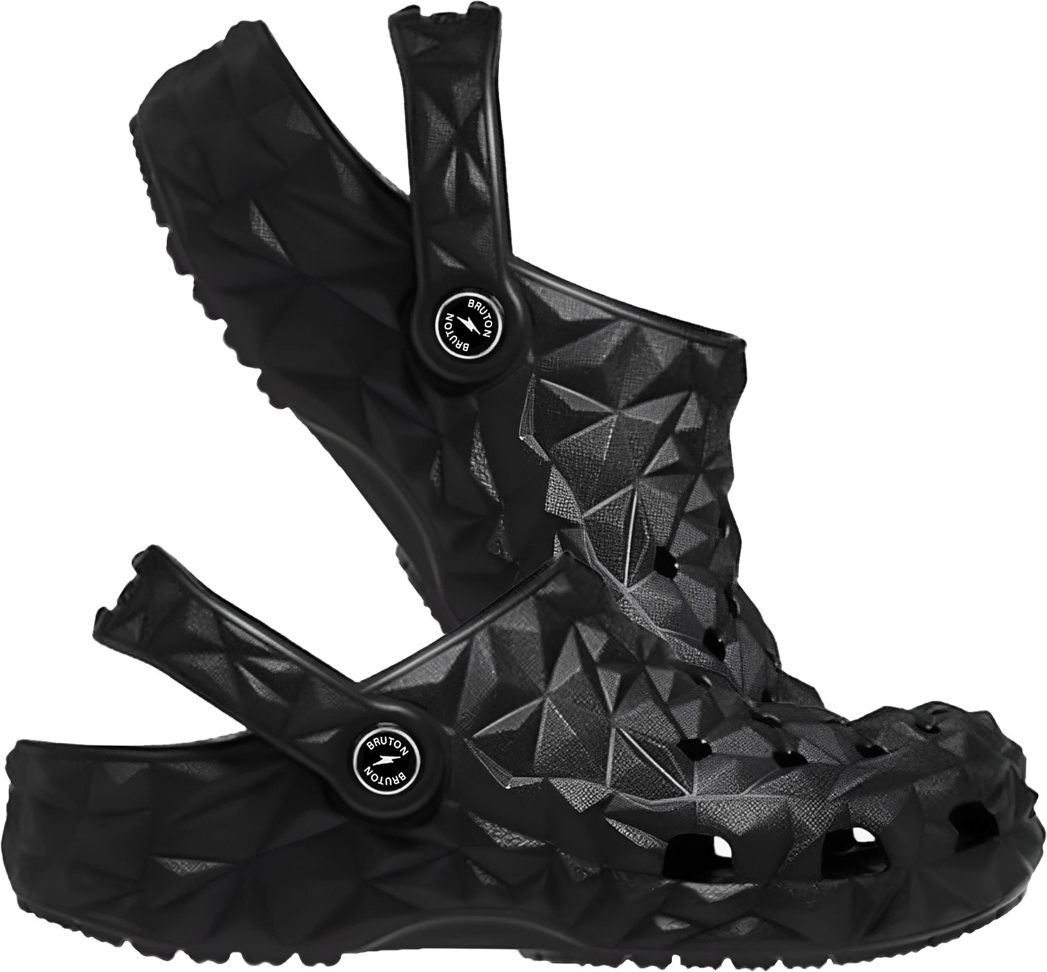Image of BRUTON Men Slides (Black, 9)