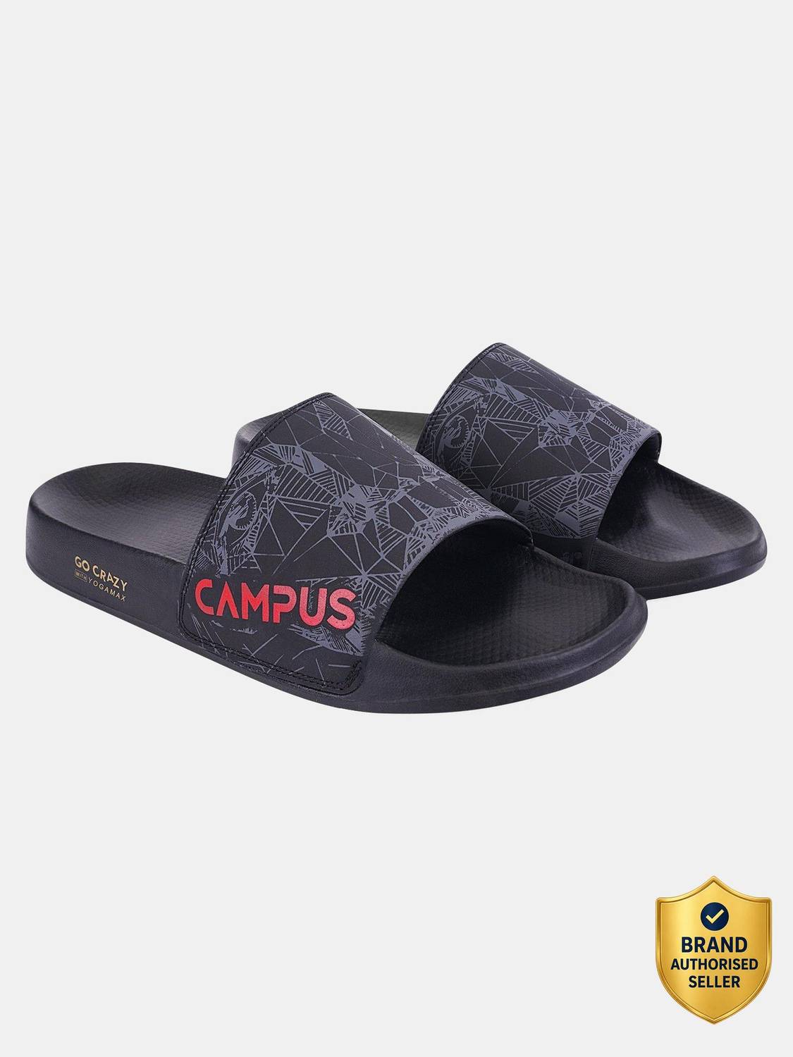 CAMPUS Men Black Slides - Image 1