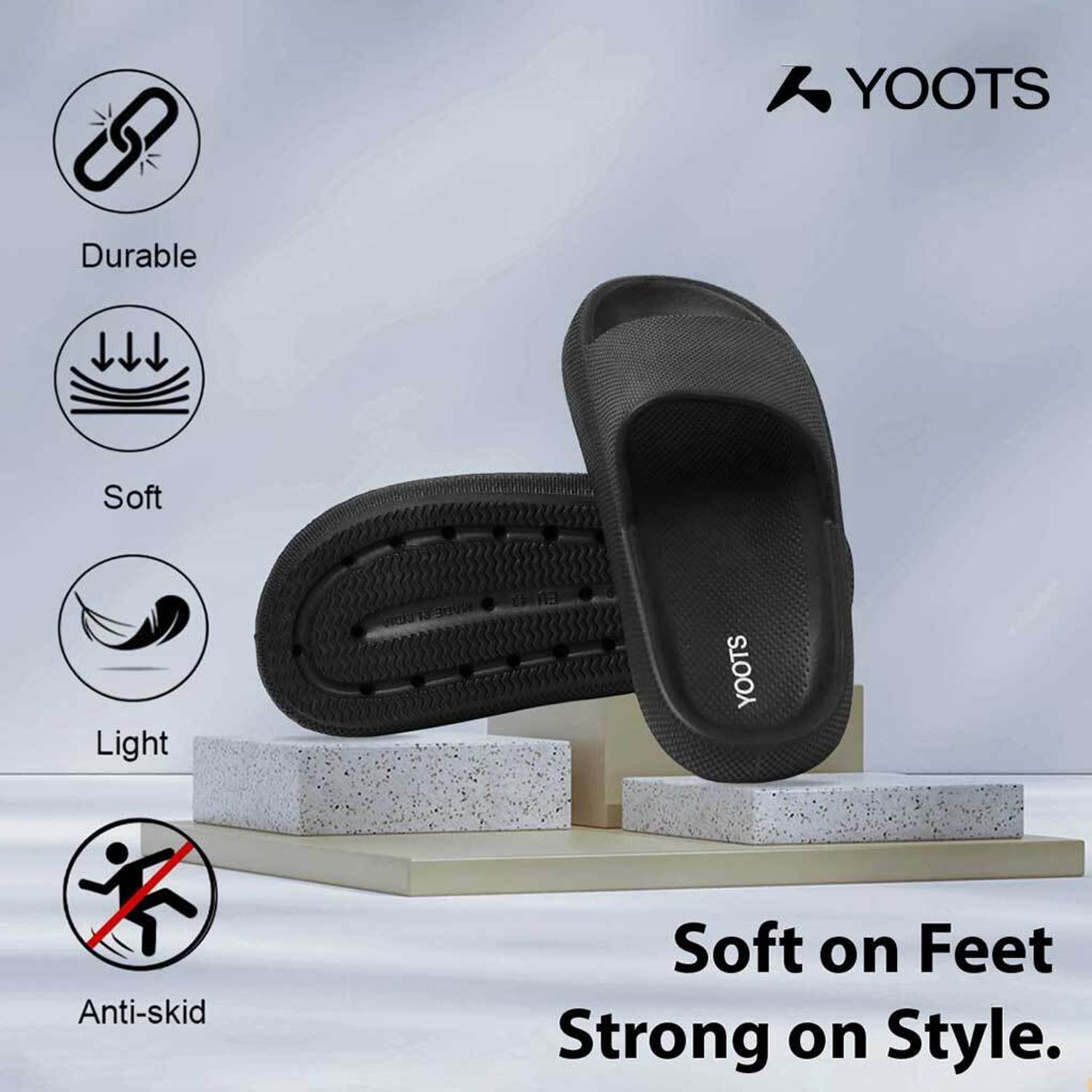 Yoots Men Slides Black - Image 4