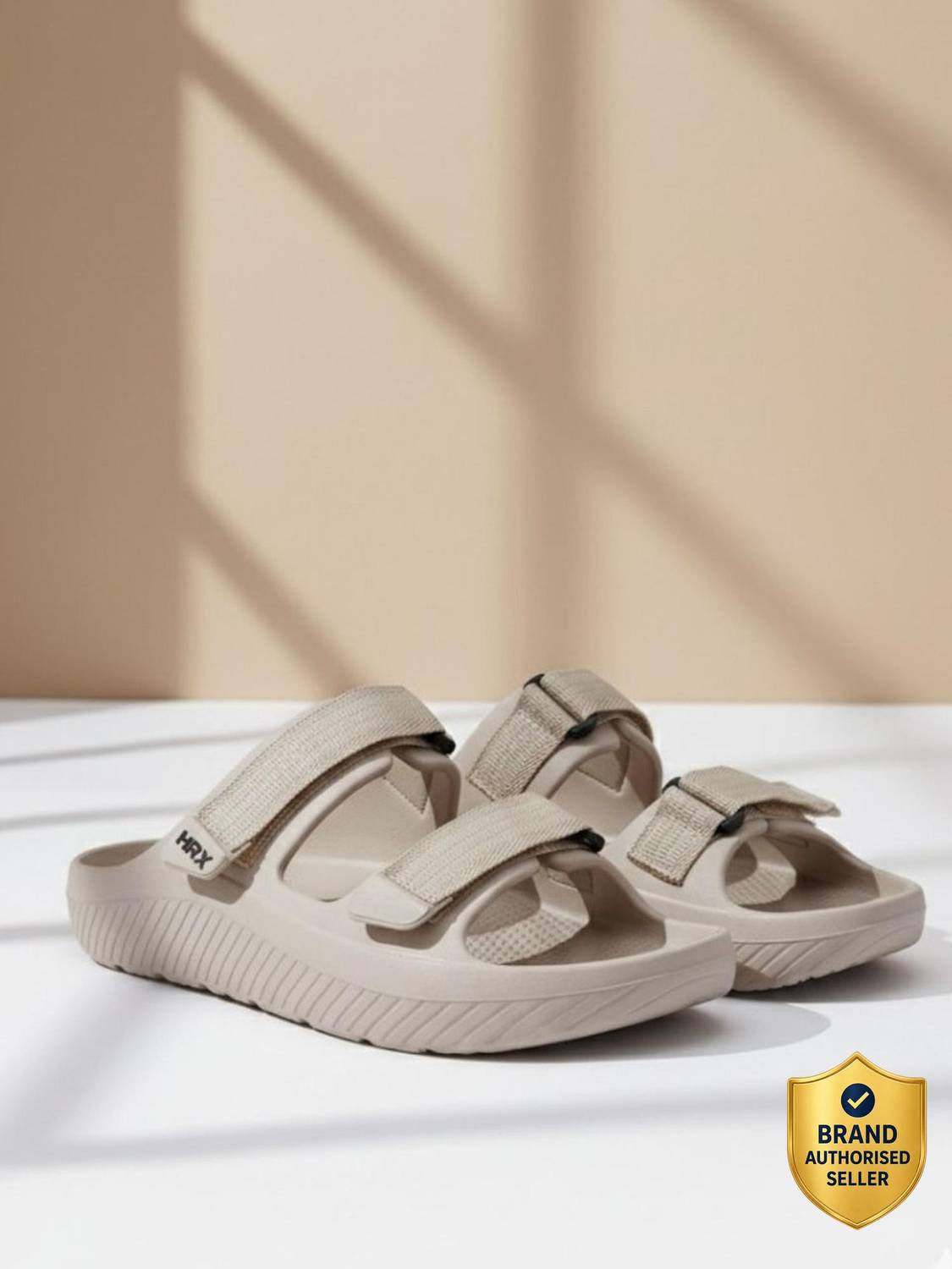 HRX by Hrithik Roshan Men Beige Slippers - Image 1