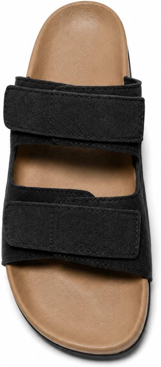 kFashino Men Black Slides - Image 2