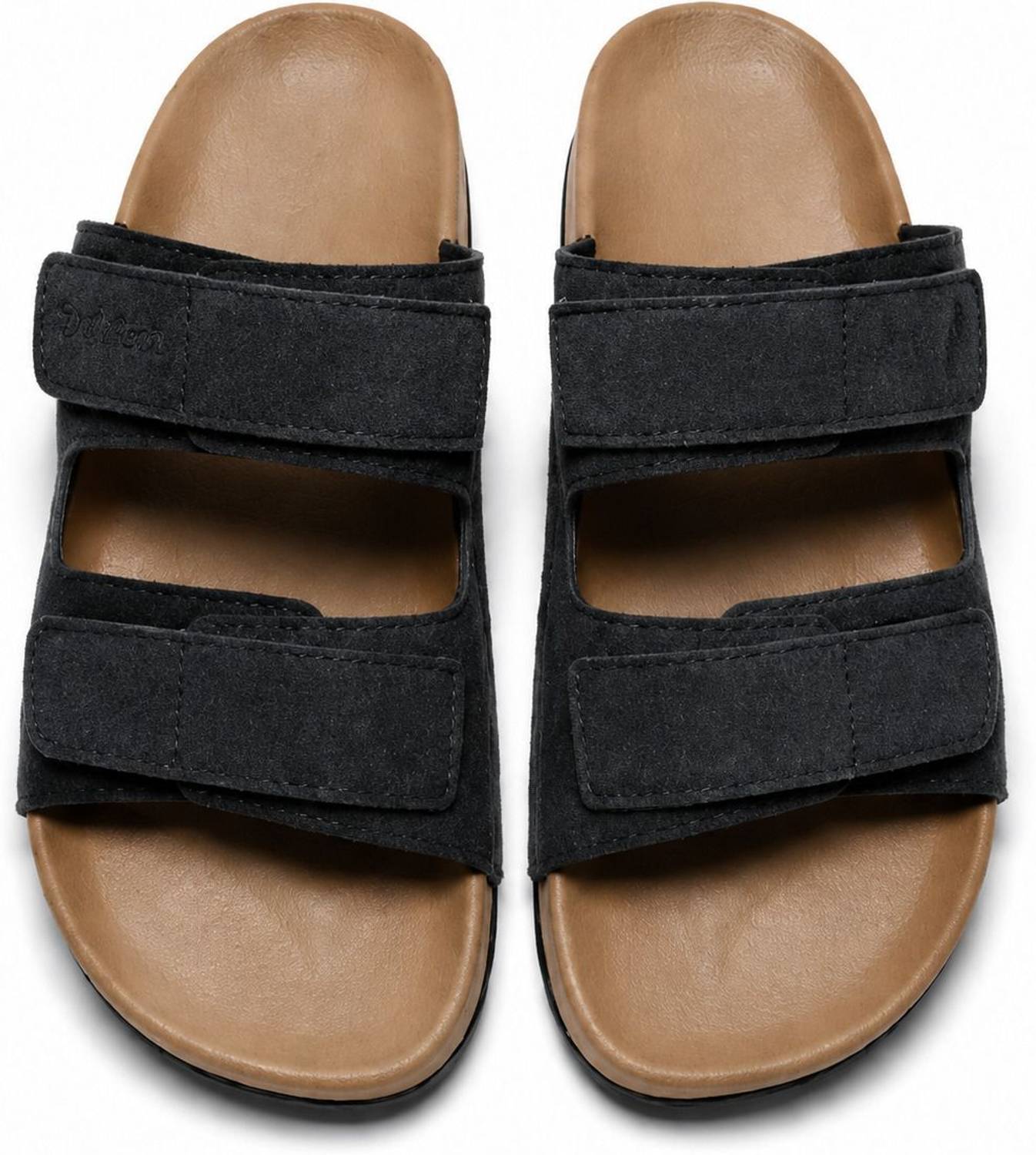 kFashino Men Black Slides - Image 3