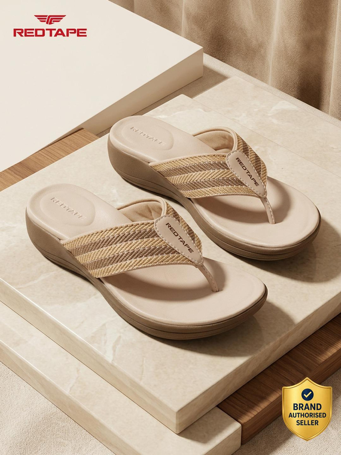 Image of RED TAPE Women Flip Flops