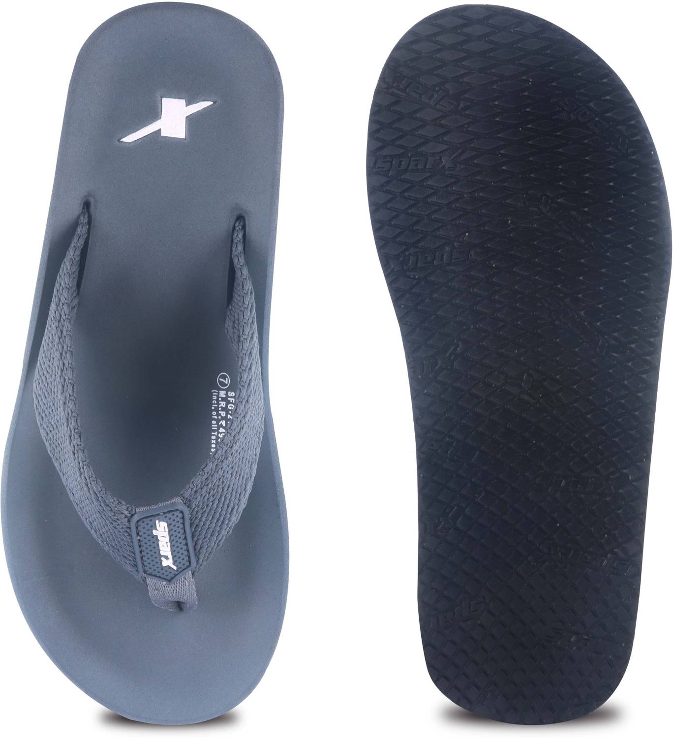 Sparx Men Gray Flip Flops - Image 5
