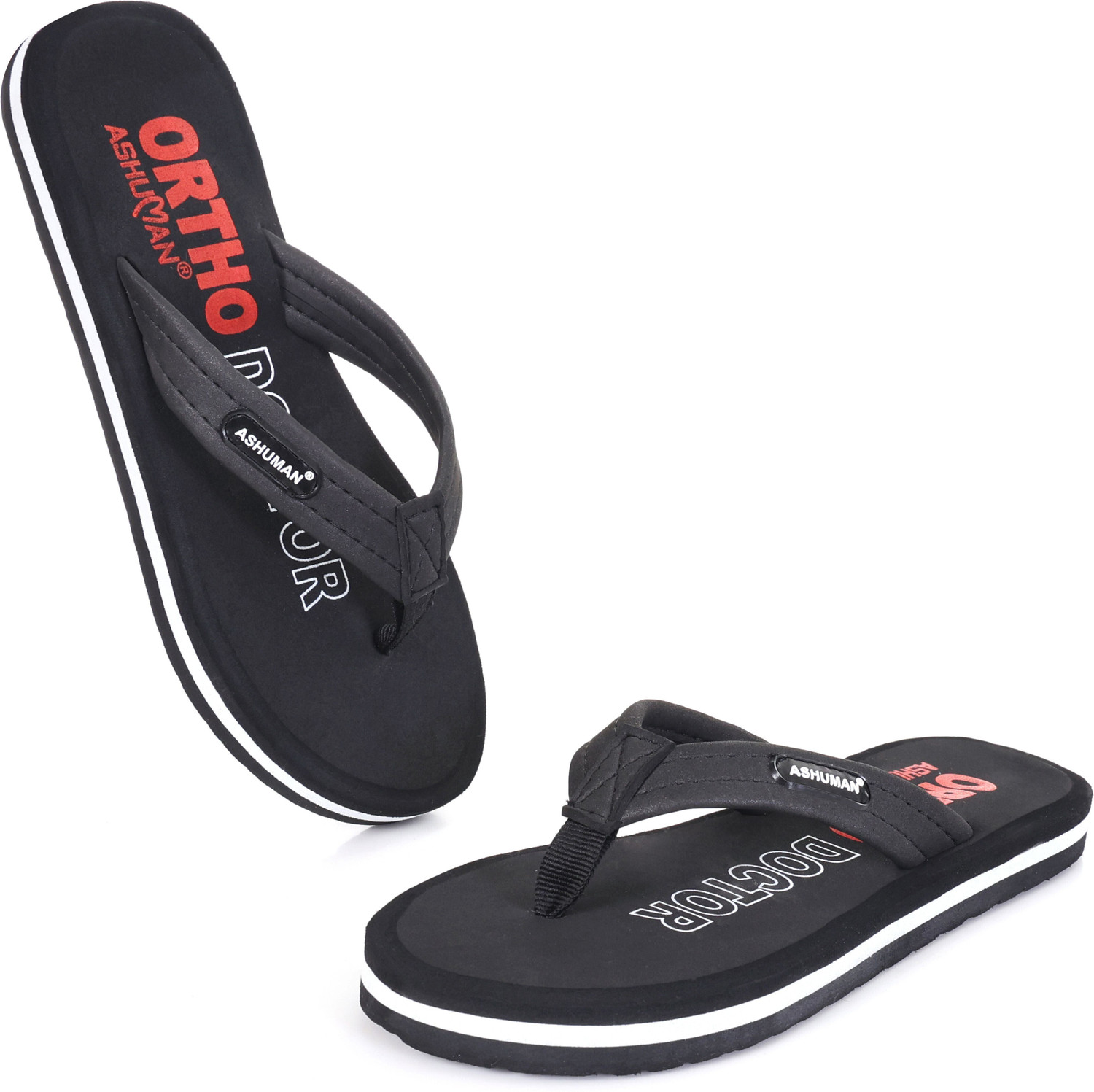 Image of ASHUMAN Men Stylish Ortho |Lightweight|Breathable|Anti-Slip|Pain Relief|Flip Flop for Boys Slippers