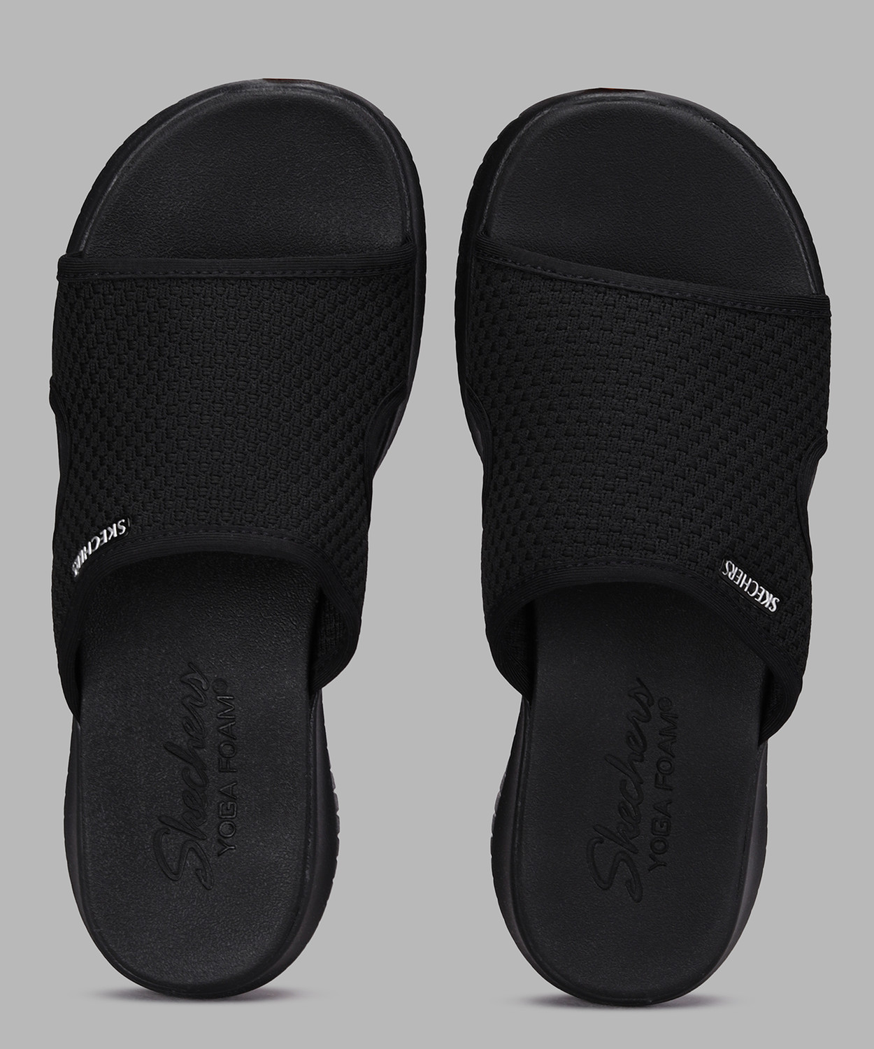 Image of Skechers Women Slides (Black, 3)